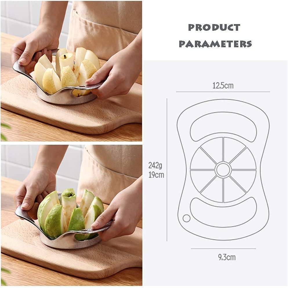 8-Blade Apple Corer Tool And Slicer, Stainless Steel Ultra-Sharp Fruit Slicer For Pears, Dragon Fruit